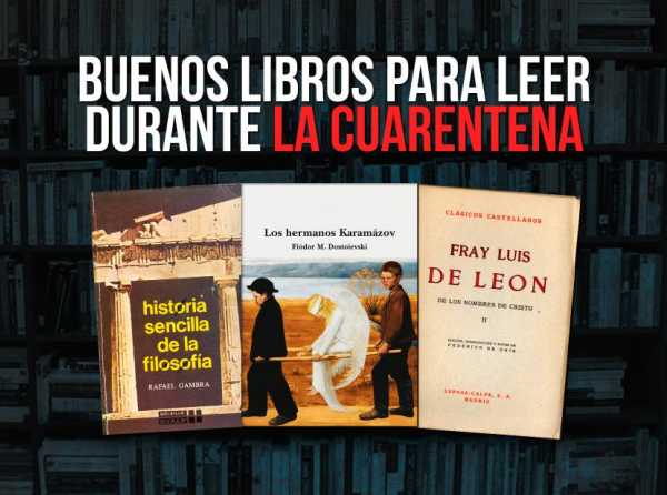 Algunos libros buenos para leer durante la cuarentena