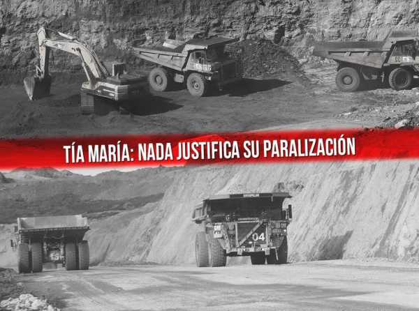 Tía María: nada justifica su paralización