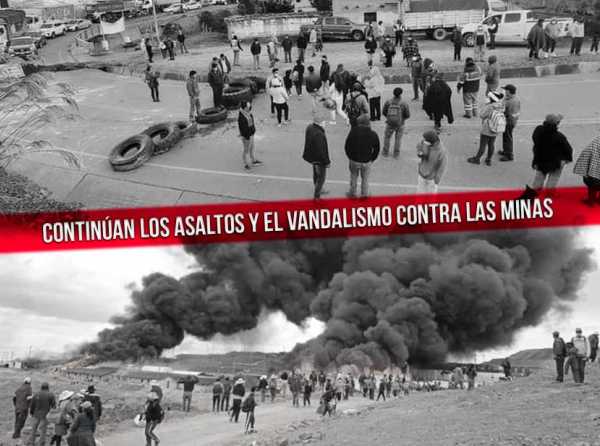 Asaltan la mina Julcani en Huancavelica