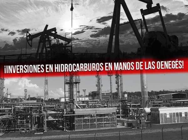 ¡Inversiones en hidrocarburos en manos de las oenegés!