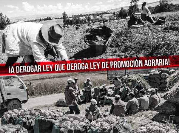 ¡A derogar ley que deroga Ley de Promoción Agraria!