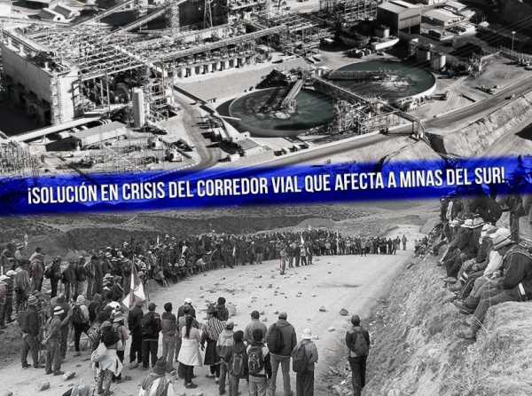 ¡Solución en crisis del corredor vial que afecta a minas del sur!