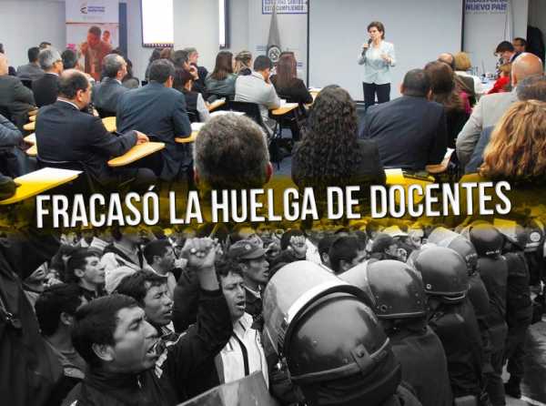 Fracas&oacute; la huelga de docentes