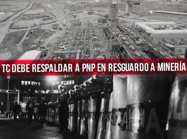 TC debe respaldar a PNP en resguardo a miner&iacute;a