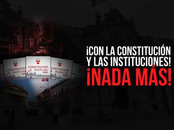 &iexcl;Con la Constituci&oacute;n y las instituciones! &iexcl;Nada m&aacute;s!
