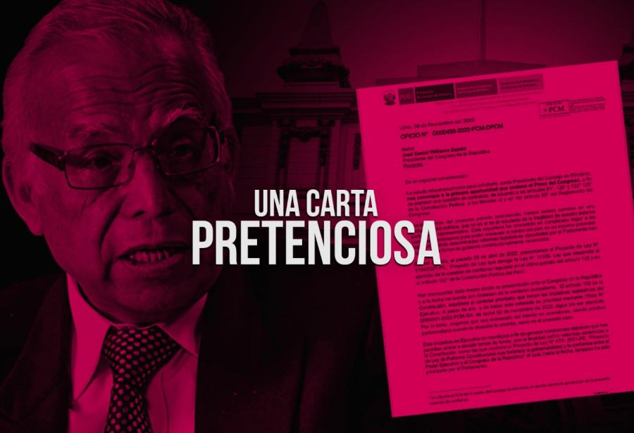 Una carta pretenciosa