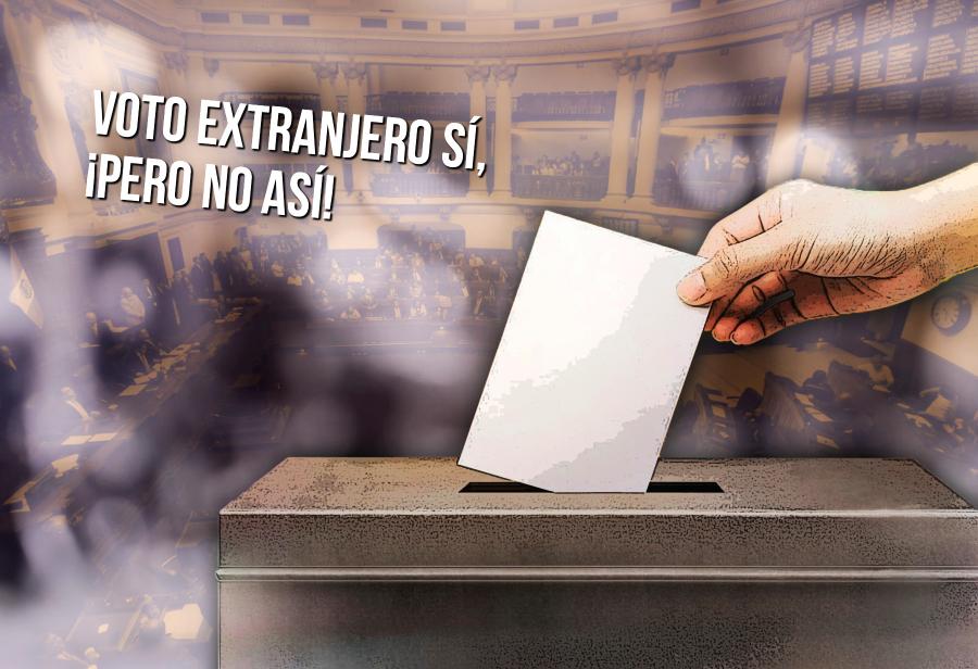 Voto extranjero sí, ¡pero no así!