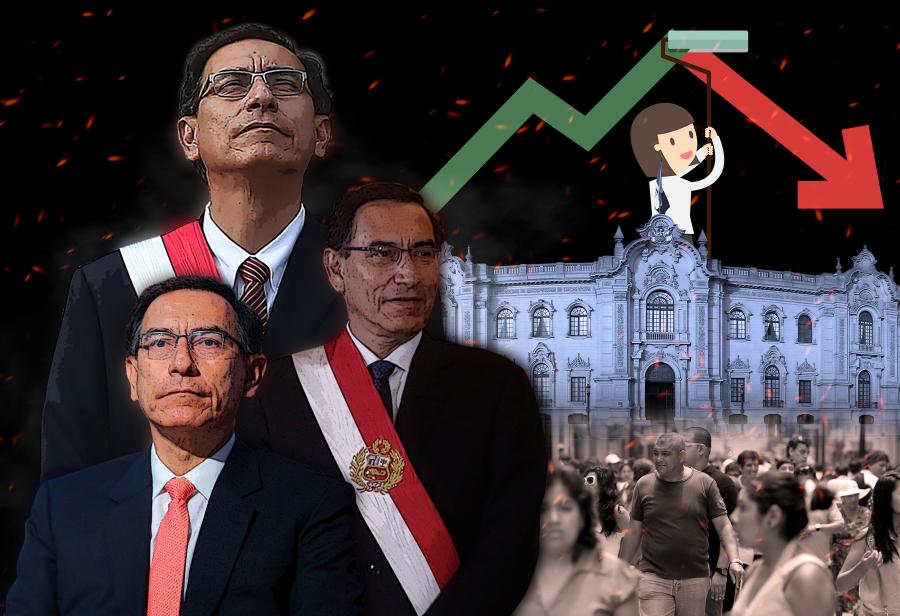 Vizcarra con tendencia a la baja