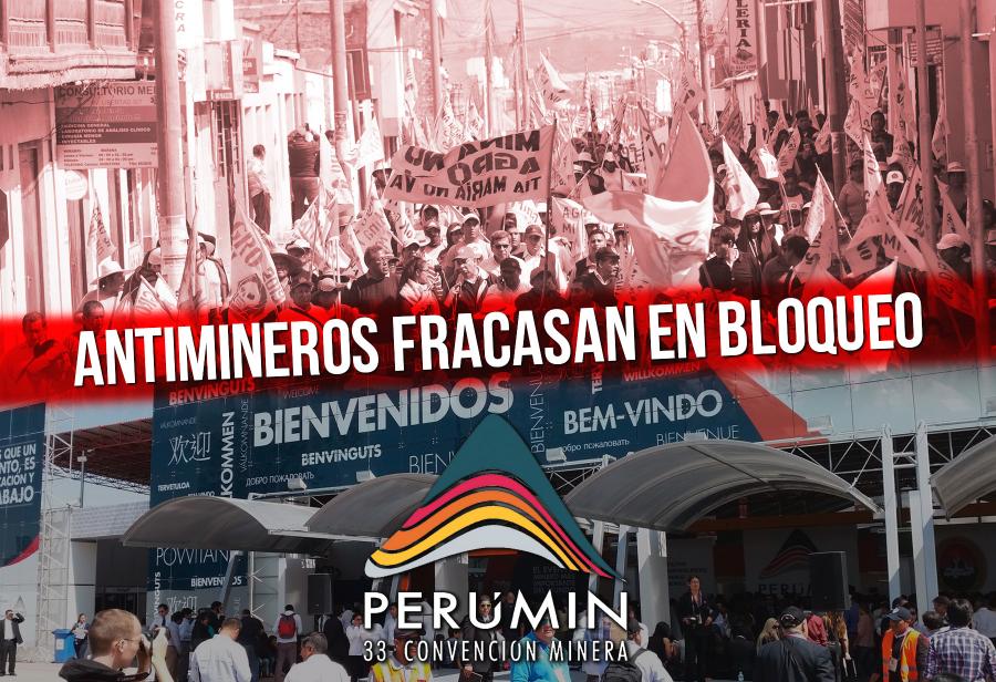 Antimineros fracasan en bloqueo a Perumin