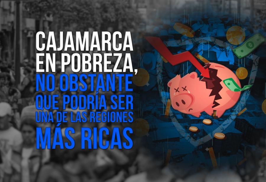 Cajamarca en pobreza, no obstante que podría ser una de las regiones más ricas