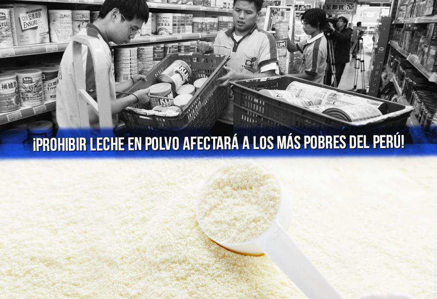 ¡Prohibir leche en polvo en industria láctea afectará a los más pobres del Perú!