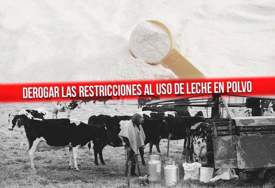 Cancelar las restricciones al uso de leche en polvo