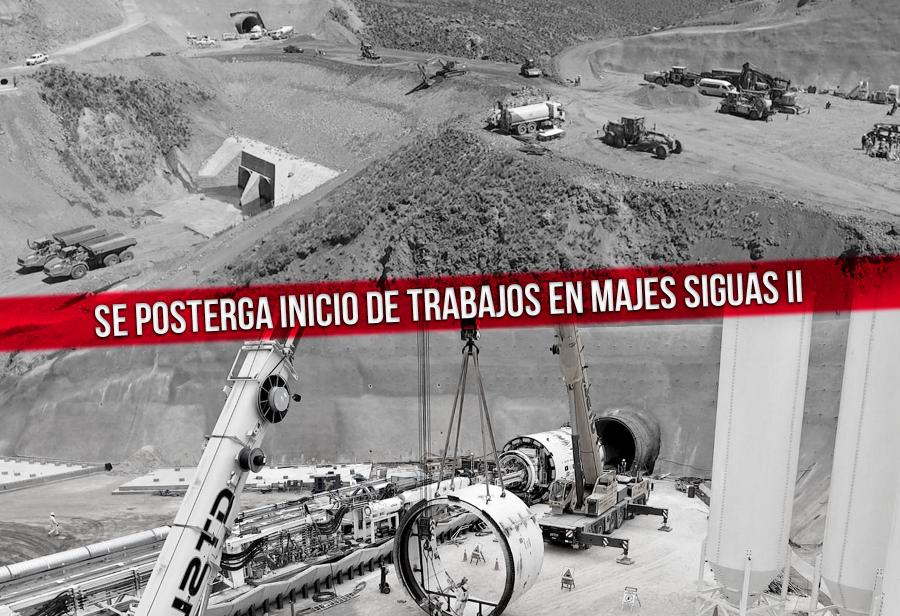 Se posterga inicio de trabajos en Majes Siguas II