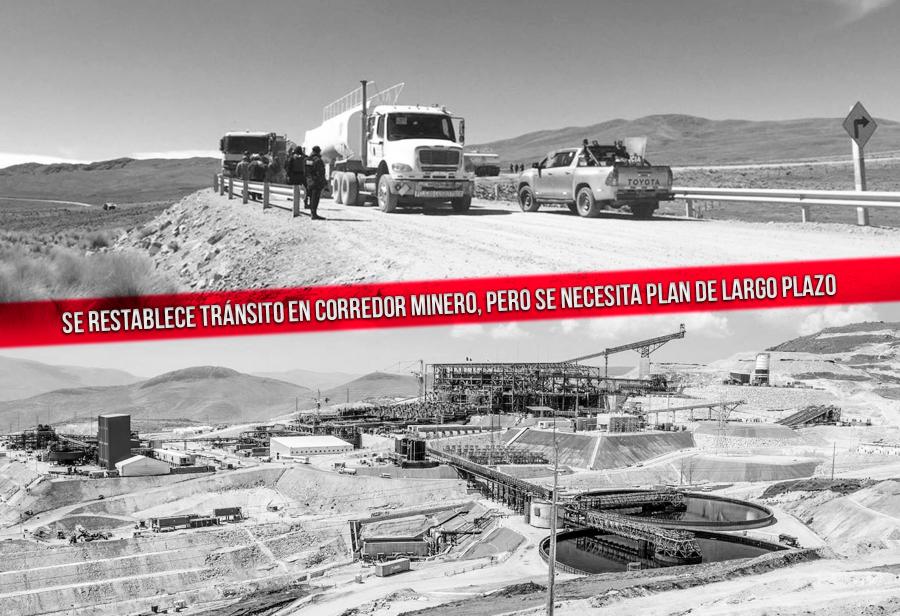 Se restablece tránsito en corredor minero, pero se necesita plan de largo plazo