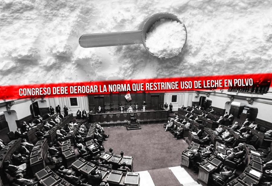Congreso debe derogar ya la norma que restringe uso de leche en polvo importada
