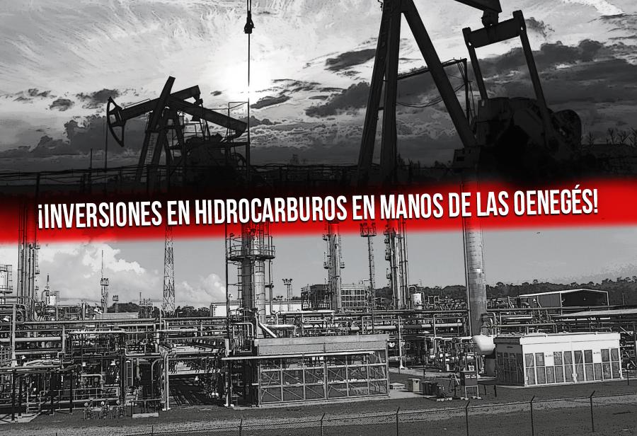 ¡Inversiones en hidrocarburos en manos de las oenegés!