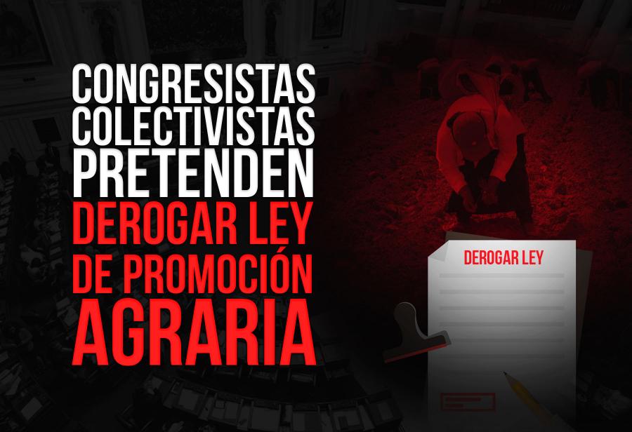 Congresistas colectivistas pretenden derogar Ley de Promoción Agraria