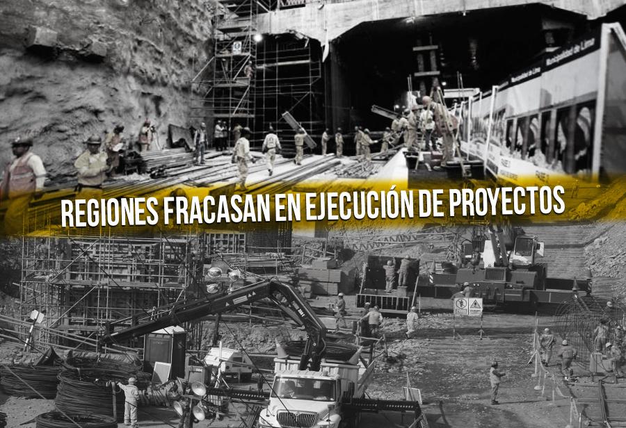 Regiones fracasan en ejecución de proyectos