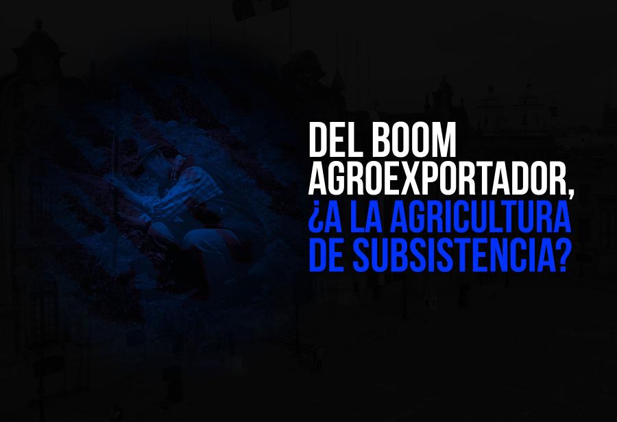 Del boom agroexportador, ¿a la agricultura de subsistencia?