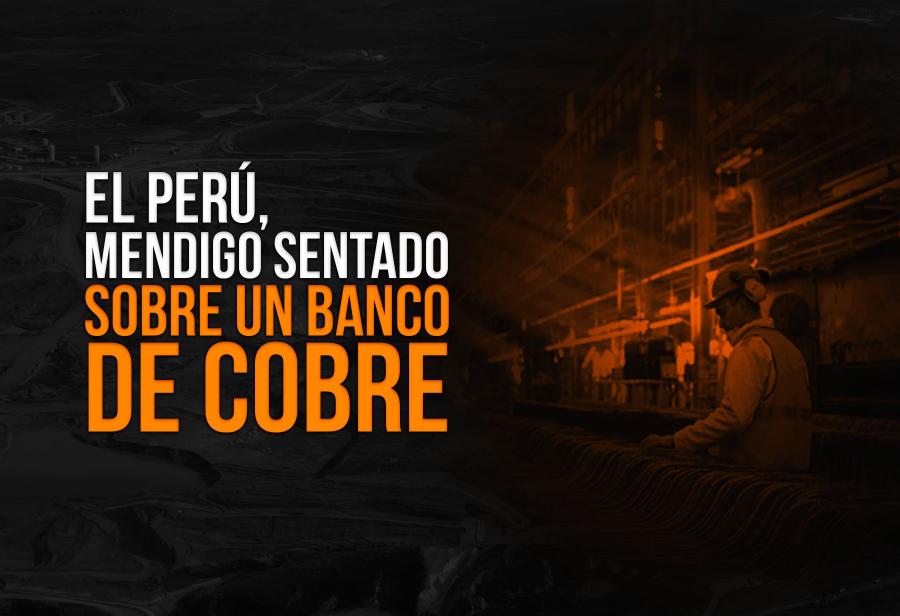 El Perú, mendigo sentado sobre un banco de cobre