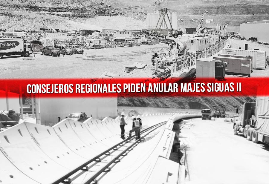 Consejeros regionales piden anular Majes Siguas II