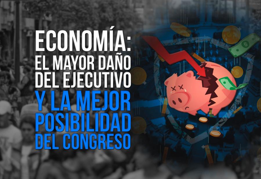 Economía: el mayor daño del Ejecutivo y la mejor posibilidad del Congreso
