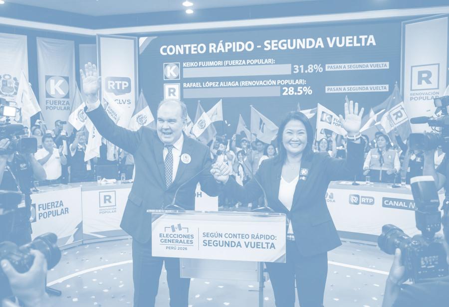 Keiko Fujimori y L&oacute;pez Aliaga en segunda vuelta, seg&uacute;n conteo r&aacute;pido