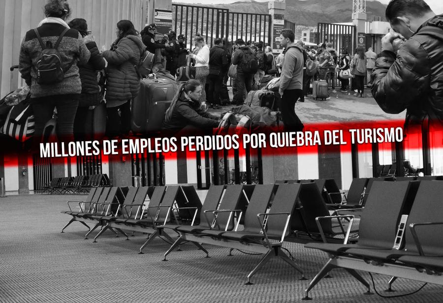 Cinco millones de empleos perdidos por quiebra del turismo