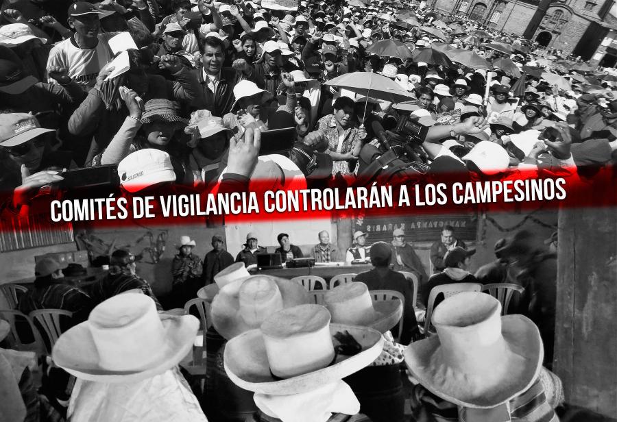 Comités de vigilancia controlarán a los campesinos