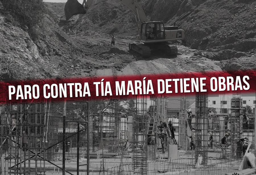 Paro contra T&iacute;a Mar&iacute;a detiene obras
