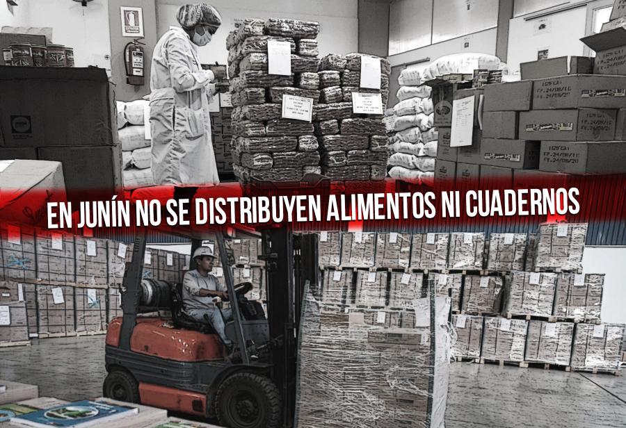 En Jun&iacute;n no se distribuyen alimentos ni cuadernos