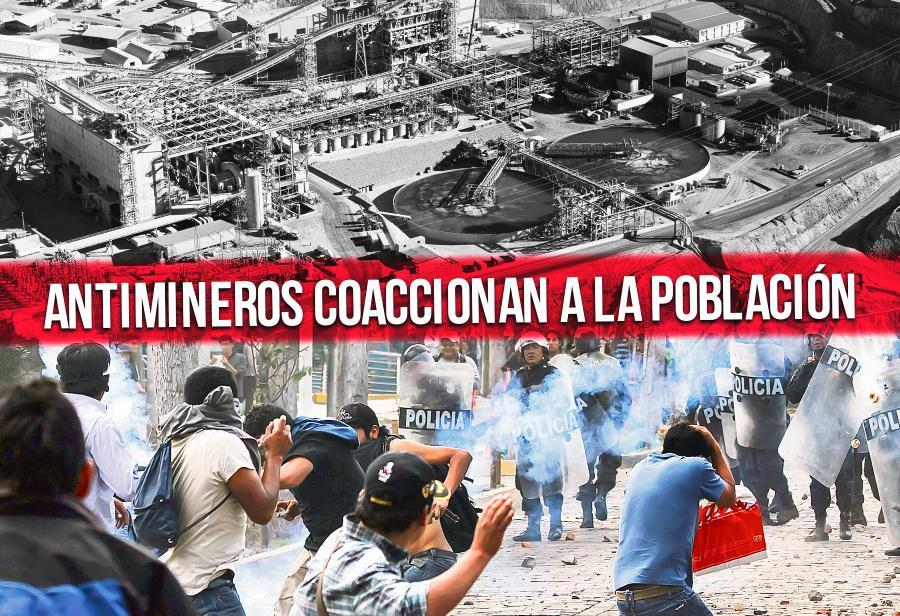 Antimineros coaccionan a la poblaci&oacute;n