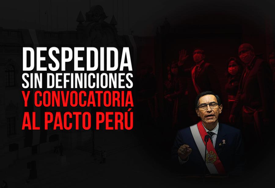 Despedida sin definiciones y convocatoria al Pacto Per&uacute;