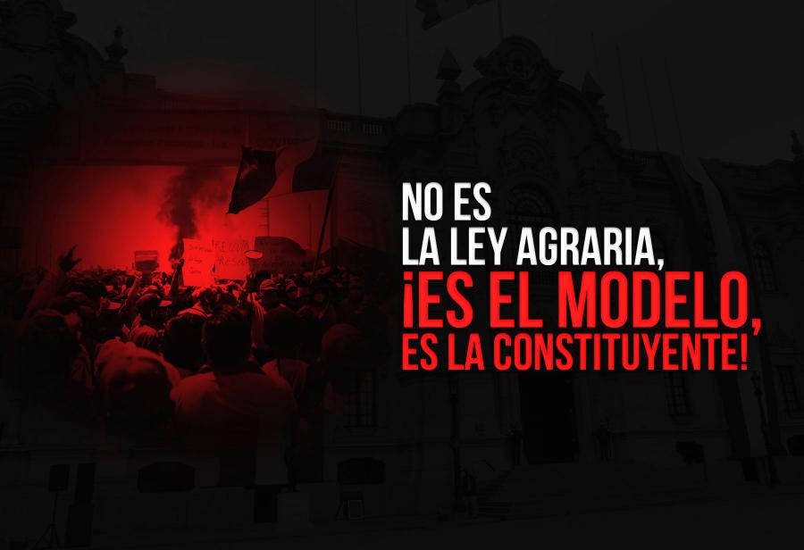 No es la ley Agraria, ¡es el modelo, es la constituyente!