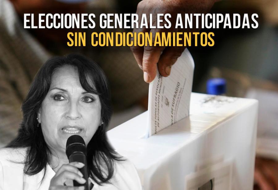 Elecciones generales anticipadas sin condicionamientos